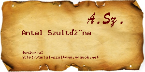 Antal Szultána névjegykártya